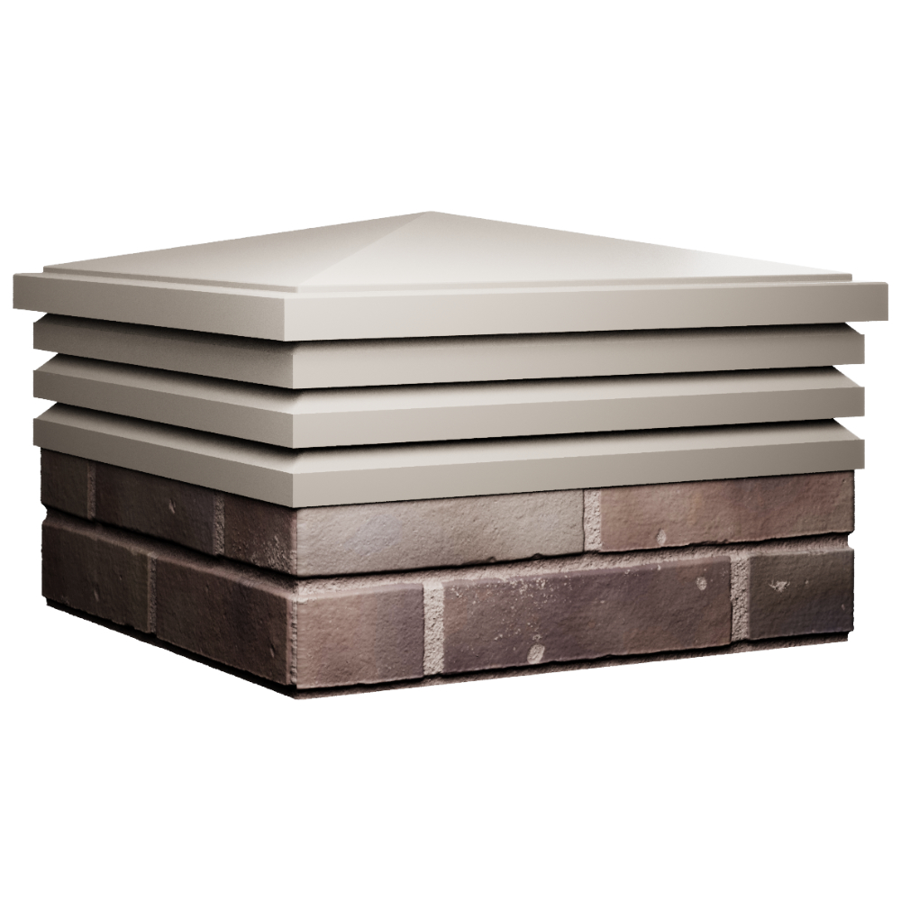 Колпак Zking Бона ХайТек Бежевый на столб 2х2 кирпича (513х513мм) в Усть-Катаве фото