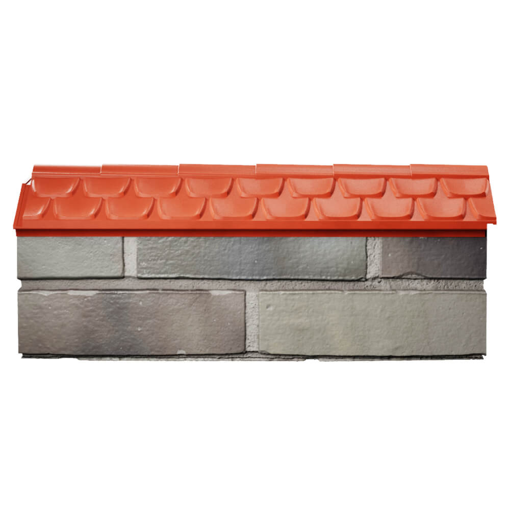 Парапет Zking Эльбрус Красный с посадкой на 0.5 кирпича (130мм) в Усть-Катаве фото