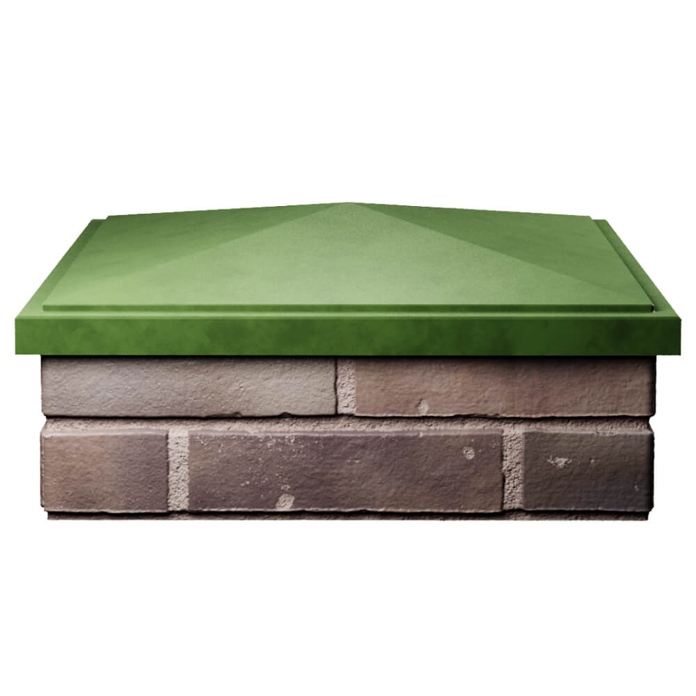 Колпак Zking БонаМоно Зеленый на столб 2х2 кирпича (515х515, 530х530мм) Усть-Катав фото