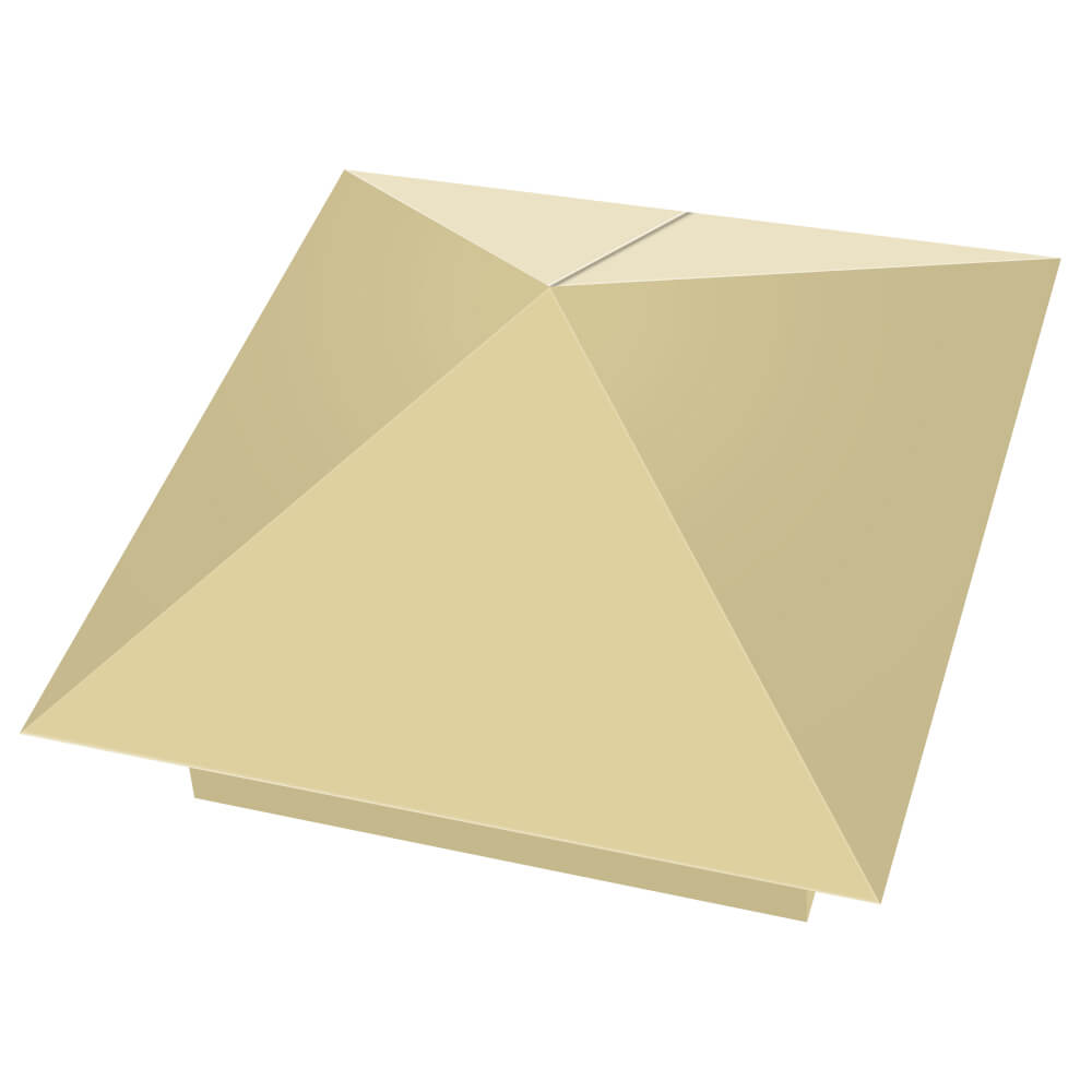 Колпак металлический 400х400мм RAL1014 Бежевый заборный Усть-Катав фото