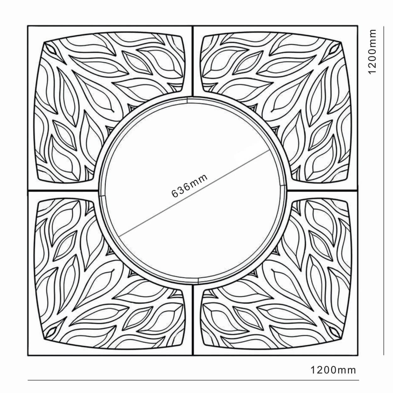 Приствольная решетка для дерева ZKING CRUST 1.2х1.2м Черная в Усть-Катаве фото