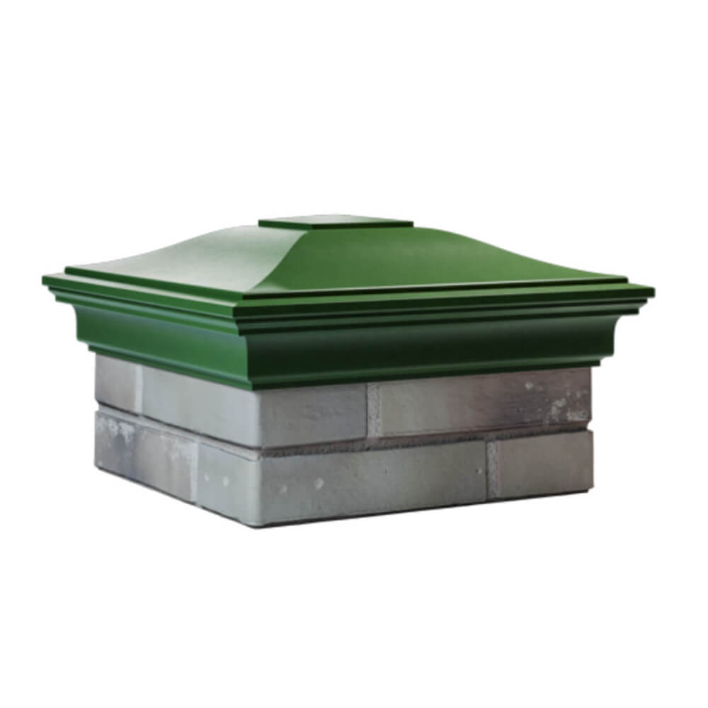 Колпак Zking Монблан Зеленый на столб 1.5х1.5 еврокирпича 0.7НФ (355х355мм) в Усть-Катаве фото