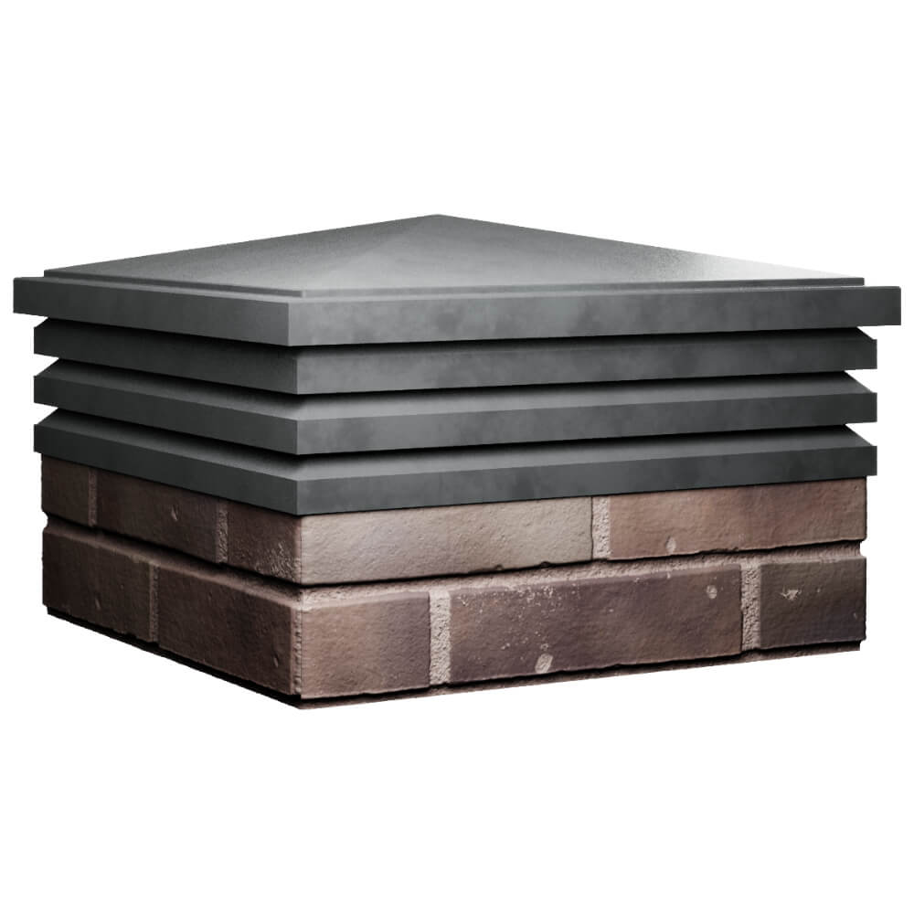 Колпак Zking Бона ХайТек Серый на столб 2х2 кирпича (513х513мм) в Усть-Катаве фото