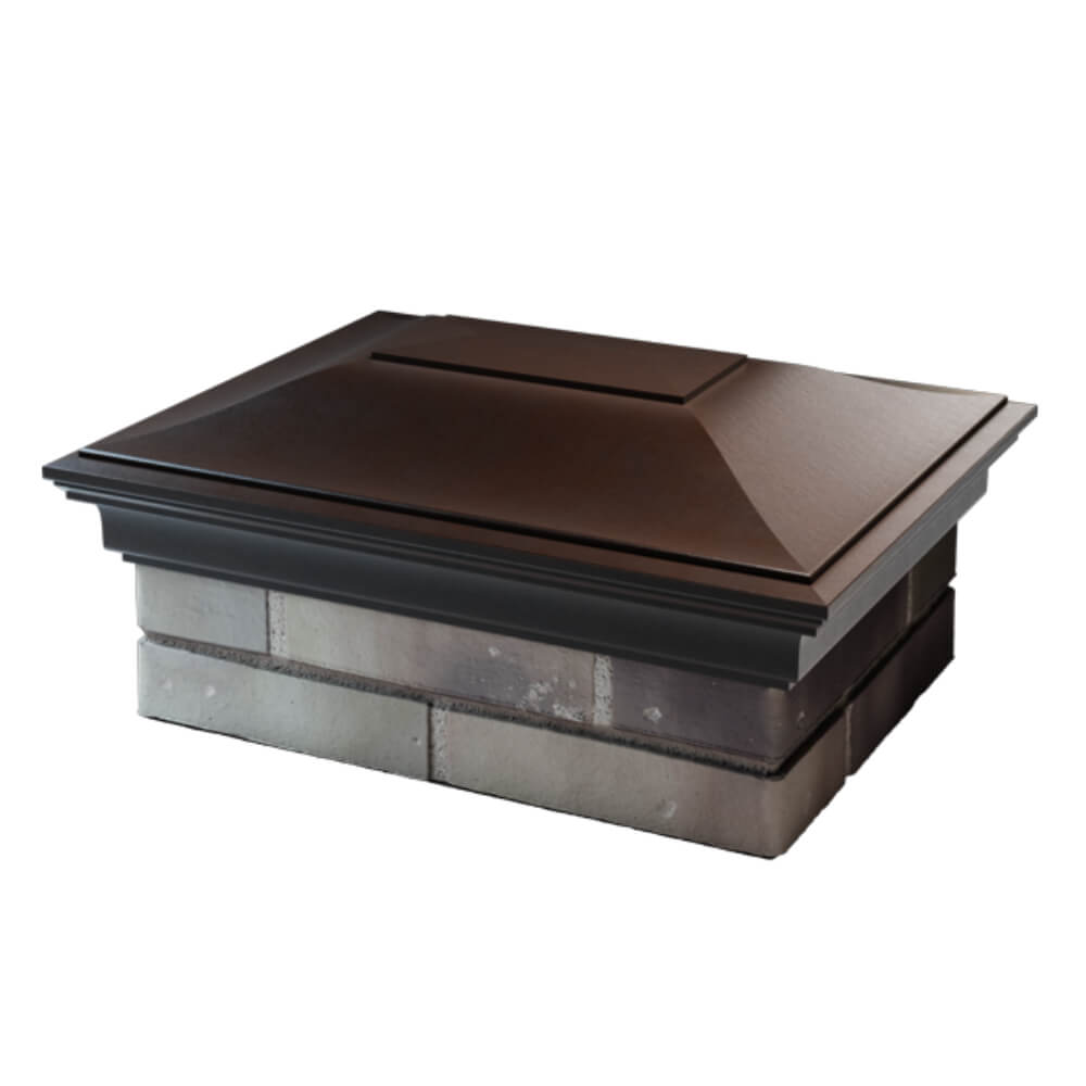 Колпак Zking Монблан Коричневый на столб 2х1.5 кирпича (515х385мм) в Усть-Катаве фото