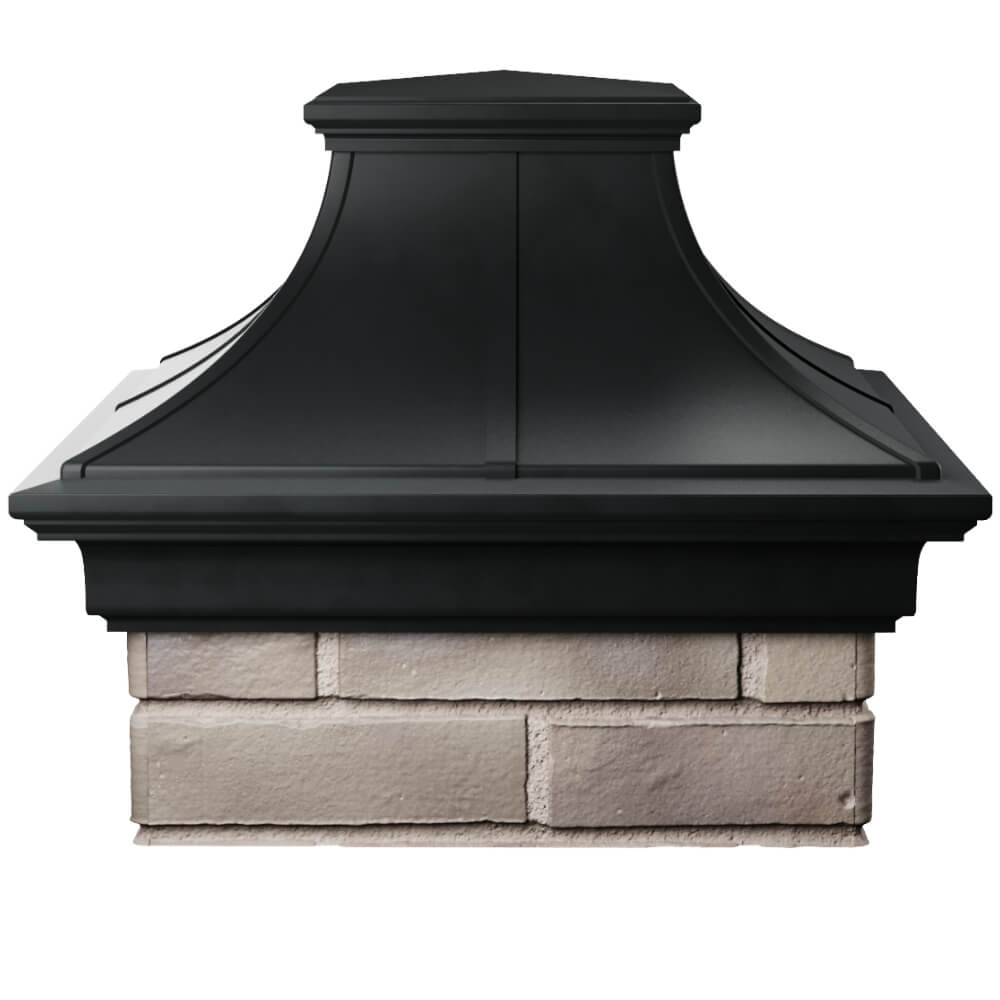 Колпак Zking Монблан Премиум Черный на столб 1.5х1.5 кирпича (385х385мм) Усть-Катав фото