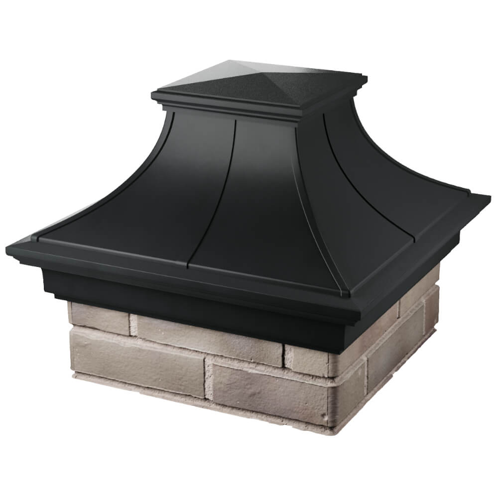 Колпак Zking Монблан Премиум Черный на столб 1.5х1.5 кирпича (385х385мм) в Усть-Катаве фото