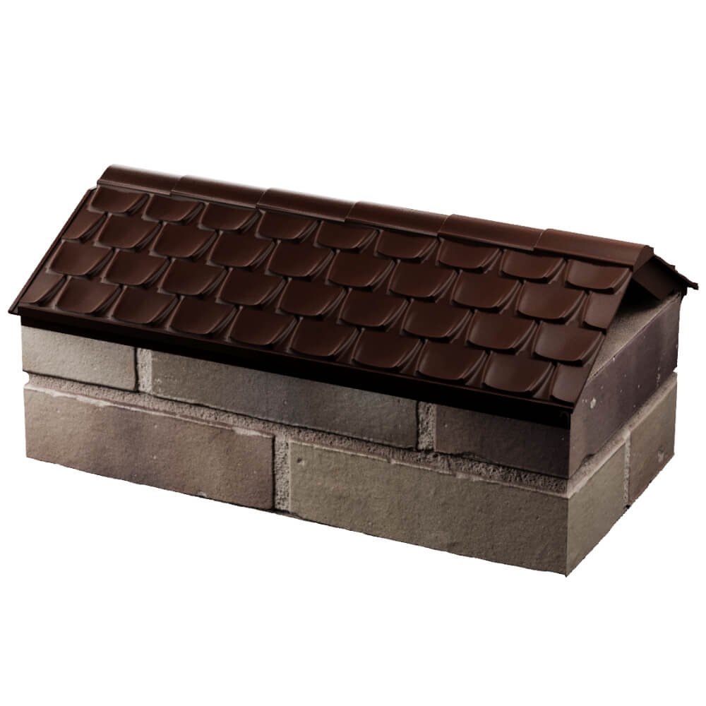 Парапет Zking Эльбрус Коричневый с посадкой на 1 кирпич (255мм) в Усть-Катаве фото