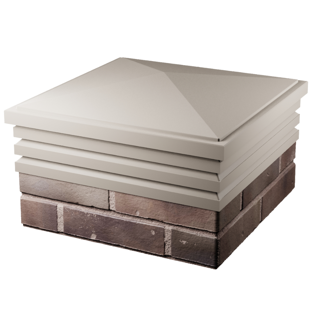 Колпак Zking Бона ХайТек Бежевый на столб 2х2 кирпича (513х513мм) в Усть-Катаве фото