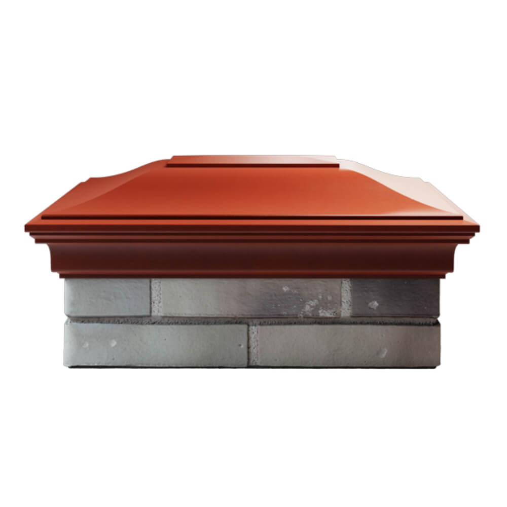 Колпак Zking Монблан Красный на столб 2х1.5 кирпича (515х385мм) в Усть-Катаве фото