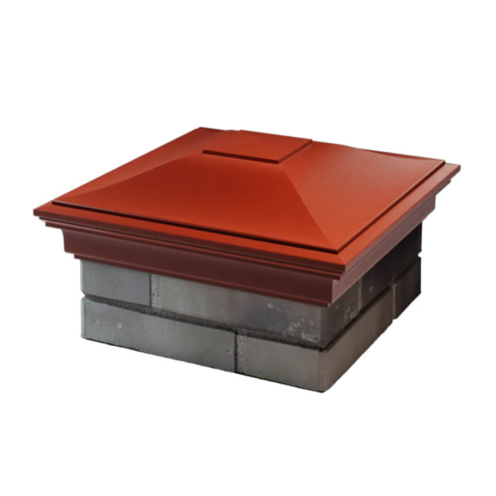 Колпак Zking Монблан Красный на столб 1.5х1.5 еврокирпича 0.7НФ (355х355мм) в Усть-Катаве фото