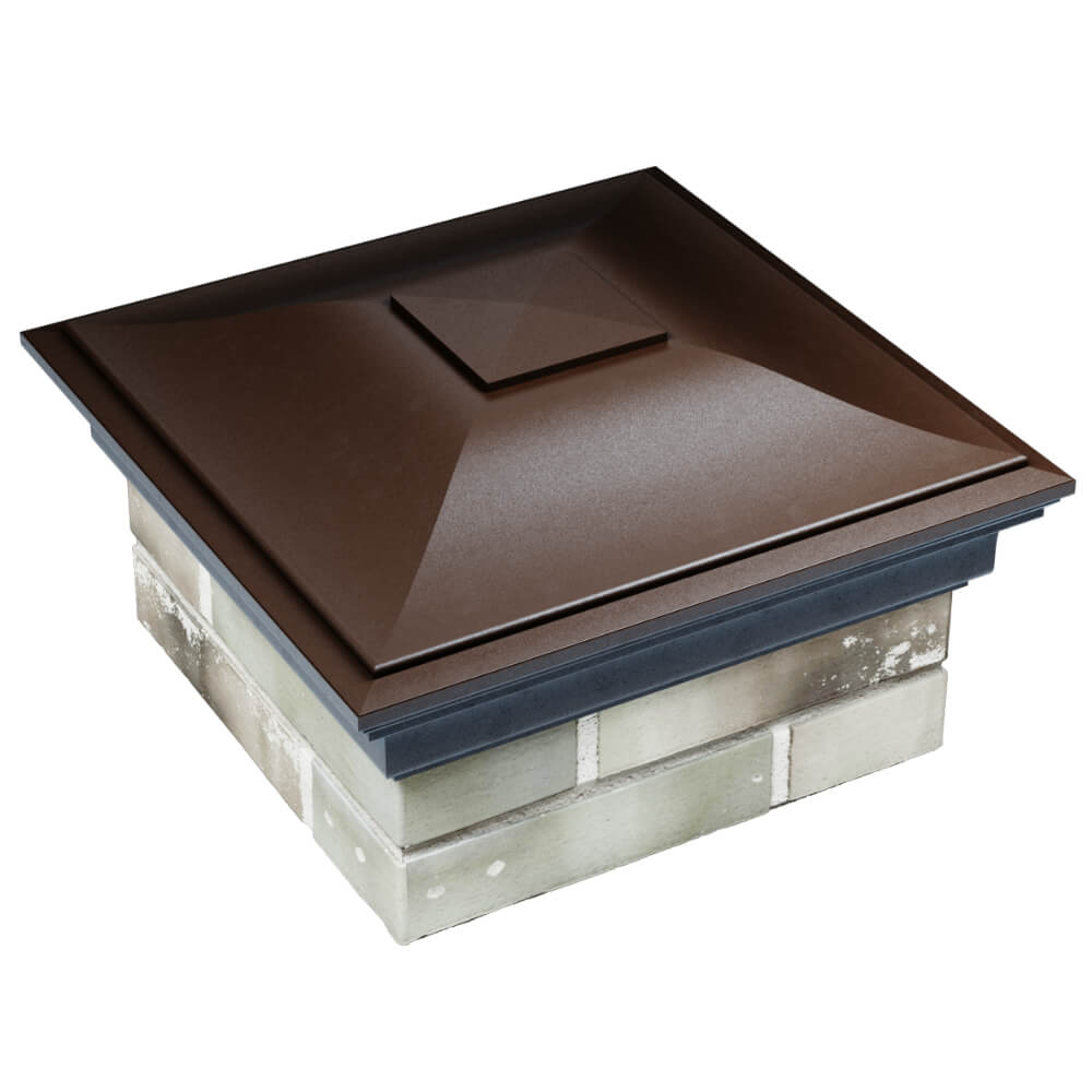 Колпак Zking Монблан Коричневый на столб 1.5х1.5 кирпича (385х385мм) в Усть-Катаве фото