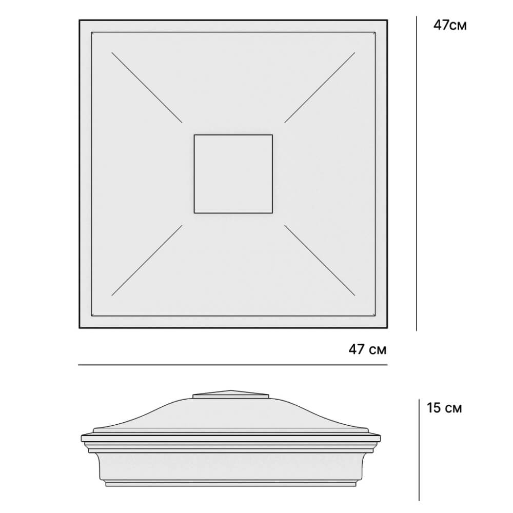 Колпак Zking Монблан Коричневый на столб 1.5х1.5 кирпича (385х385мм) в Усть-Катаве фото