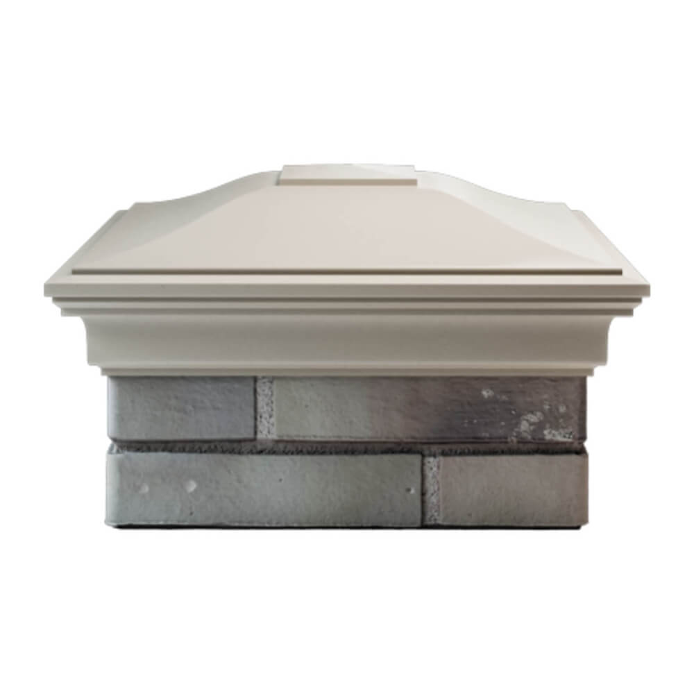 Колпак Zking Монблан Бежевый на столб 1.5х1.5 еврокирпича 0.7НФ (355х355мм) Усть-Катав фото