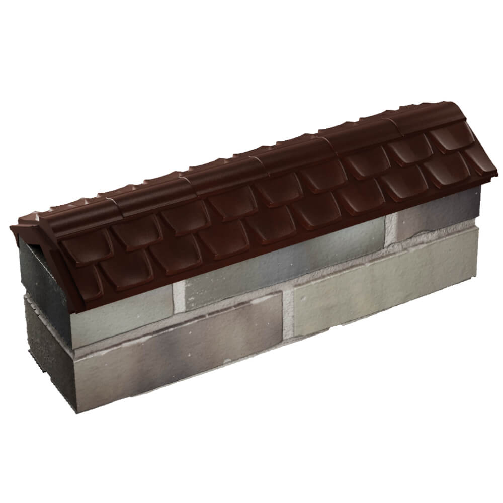 Парапет Zking Эльбрус Коричневый с посадкой на 0.5 кирпича (130мм) в Усть-Катаве фото
