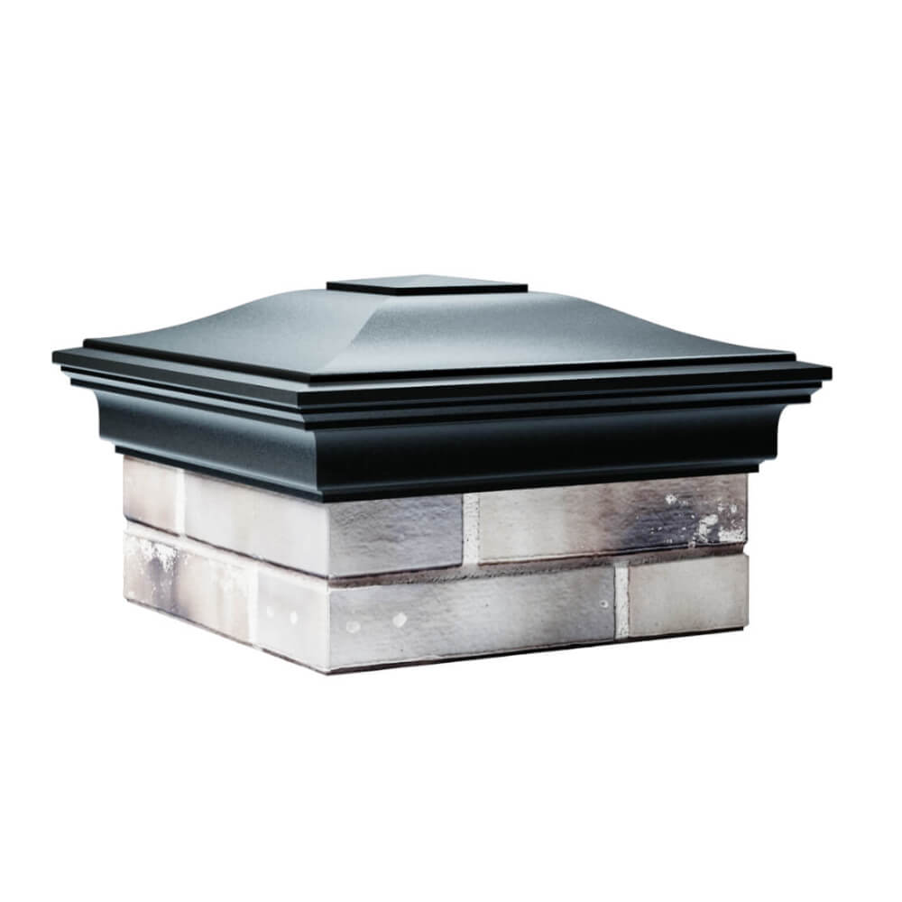 Колпак Zking Монблан Черный на столб 1.5х1.5 еврокирпича 0.7НФ (355х355мм) в Усть-Катаве фото