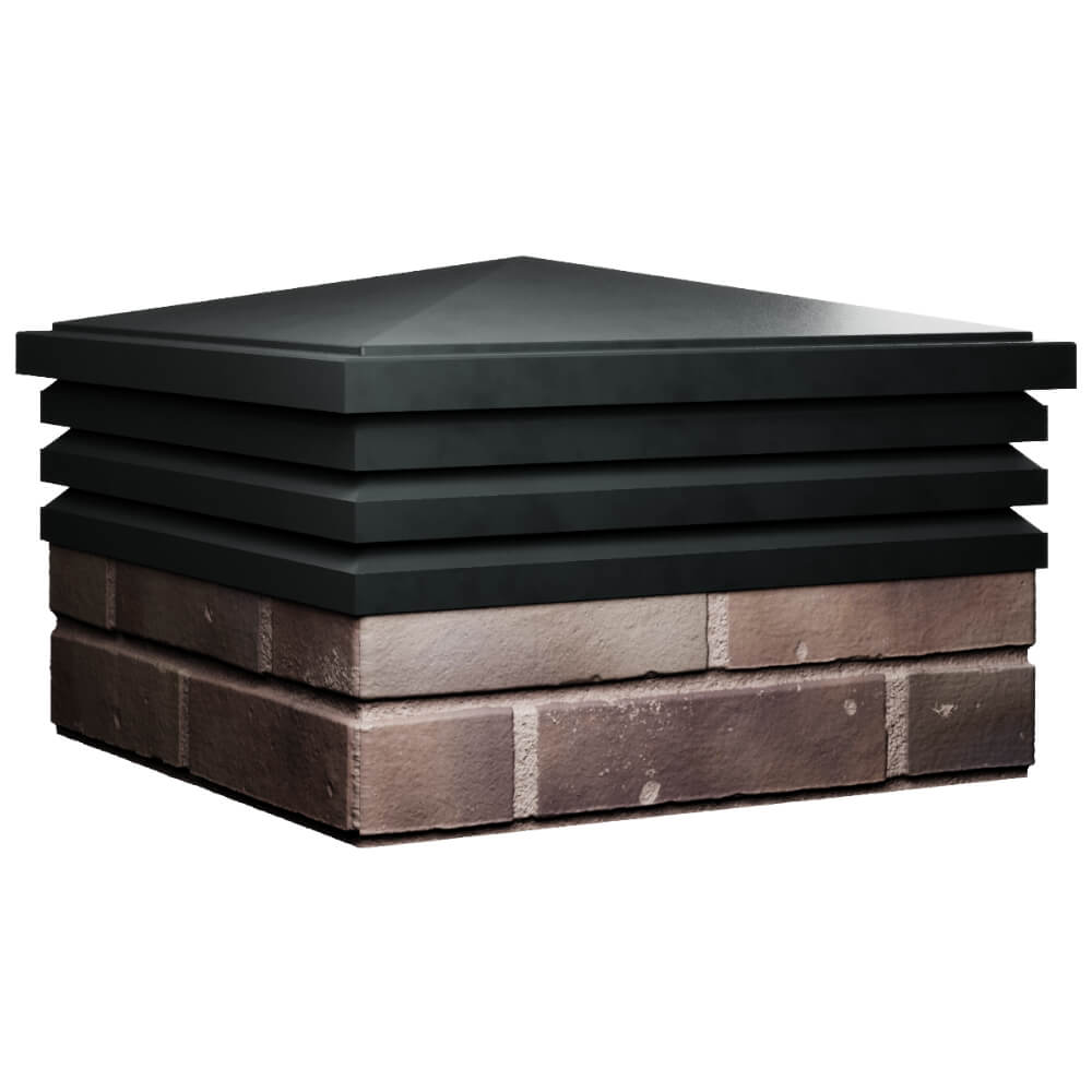 Колпак Zking Бона ХайТек Черный на столб 2х2 кирпича (513х513мм) в Усть-Катаве фото