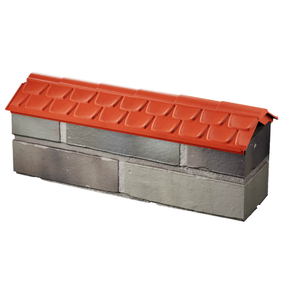 Парапет Zking Эльбрус Красный с посадкой на 0.5 кирпича (130мм) в Усть-Катаве фото