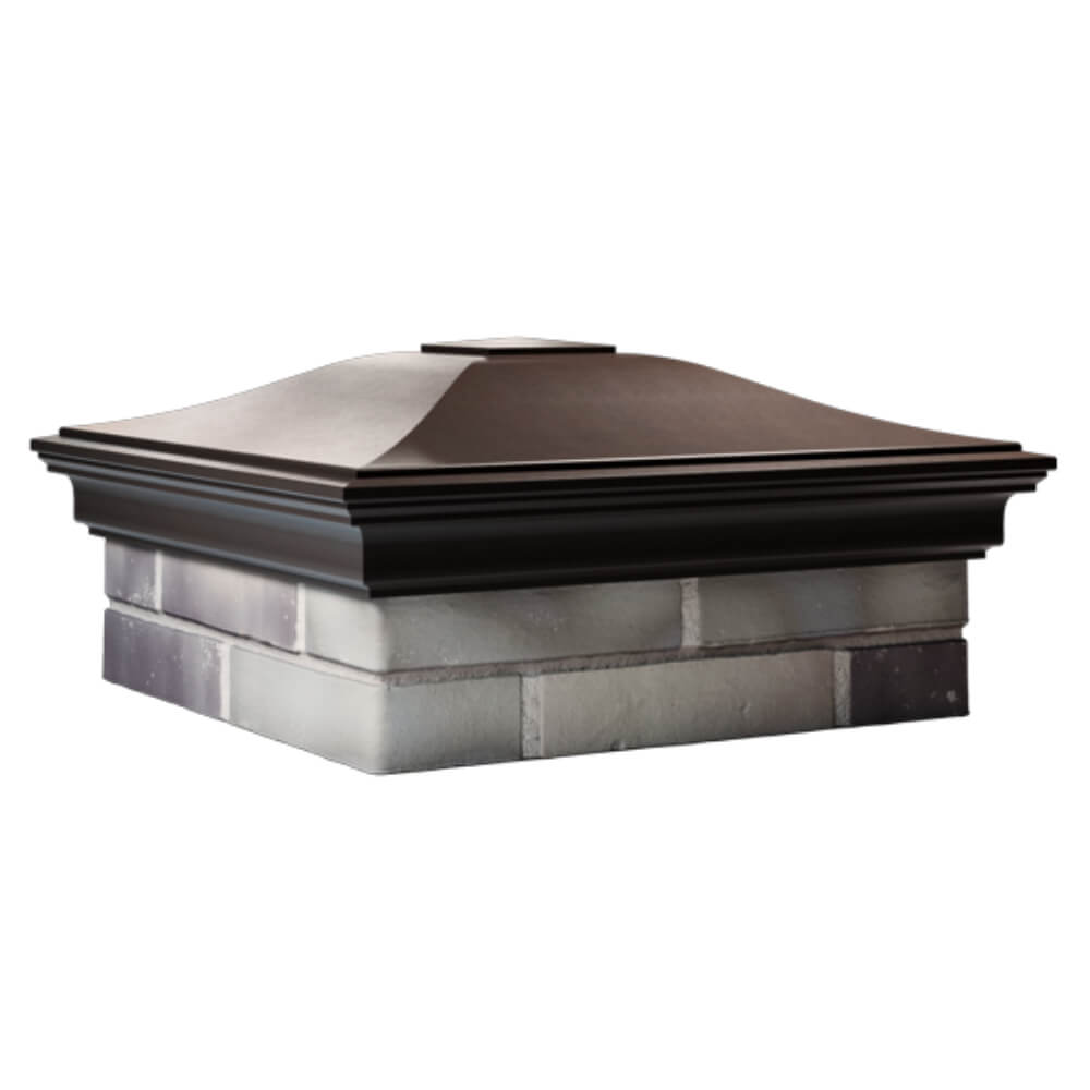 Колпак Zking Монблан Коричневый на столб 2х2 кирпича (515х515мм) в Усть-Катаве фото