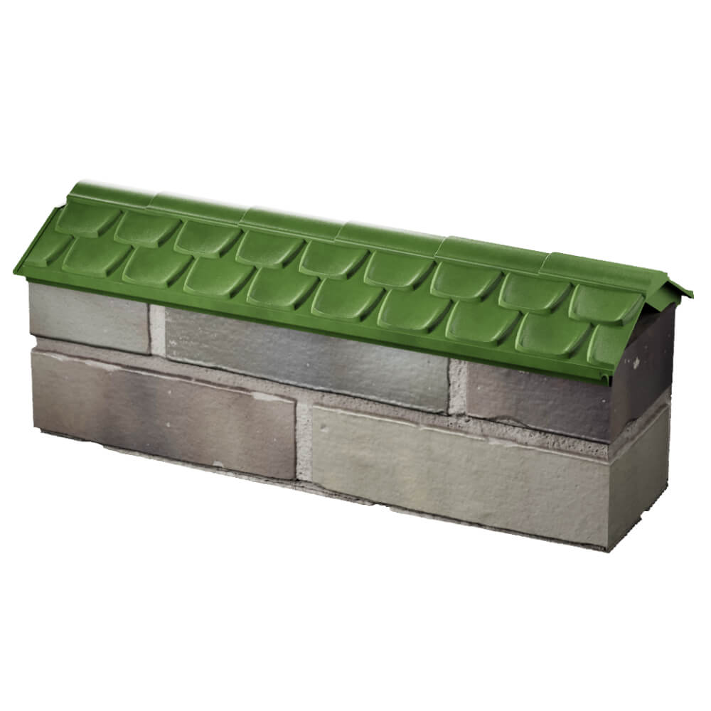 Парапет Zking Эльбрус Зеленый с посадкой на 0.5 кирпича (130мм) в Усть-Катаве фото