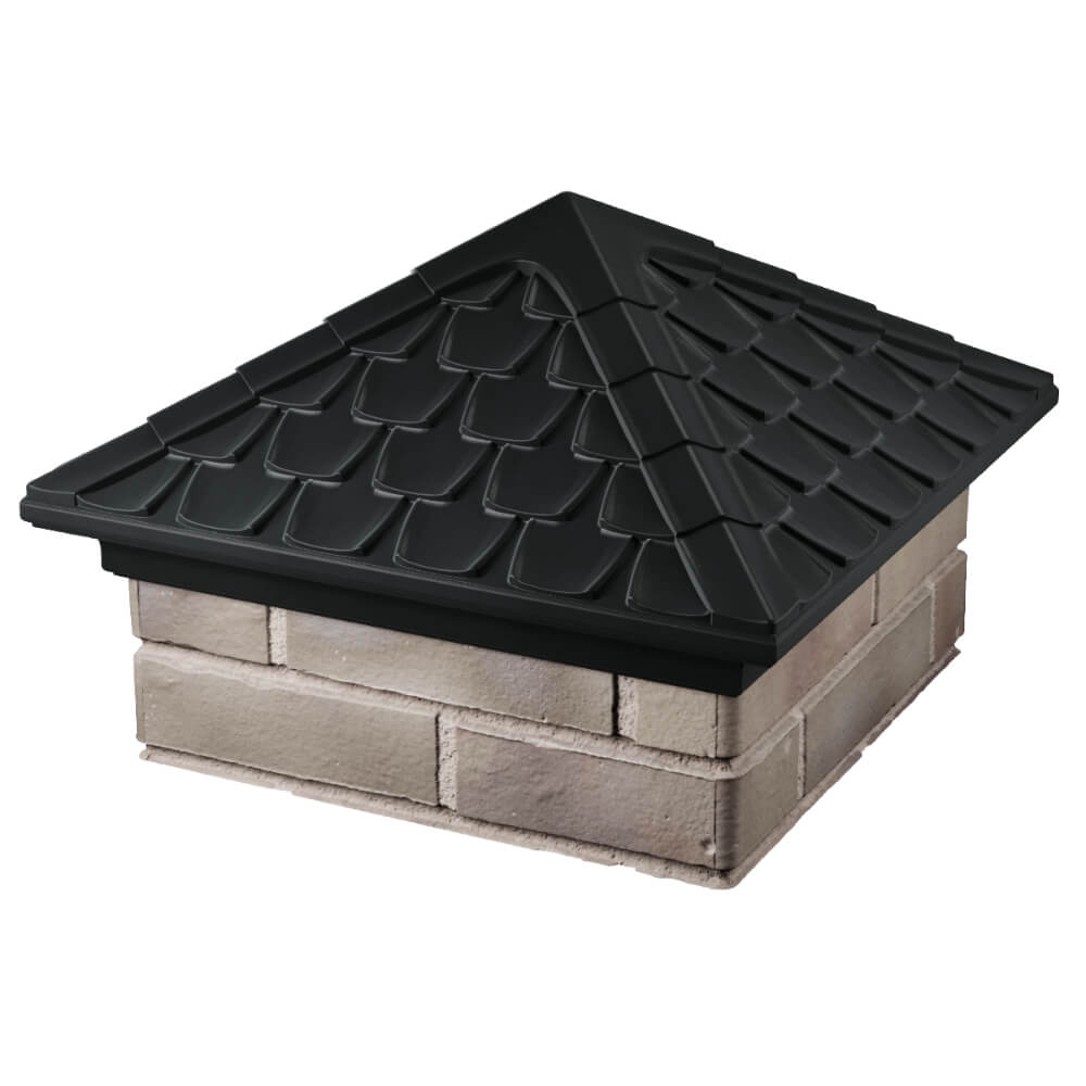 Колпак Zking Эльбрус Черный на столб 1.5х1.5 кирпича (385х385мм) в Усть-Катаве фото