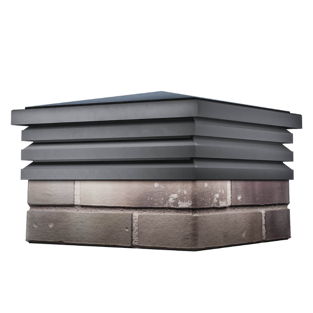 Колпак Zking Бона ХайТек Серый на столб 1.5х1.5 кирпича (385х385мм) в Усть-Катаве фото