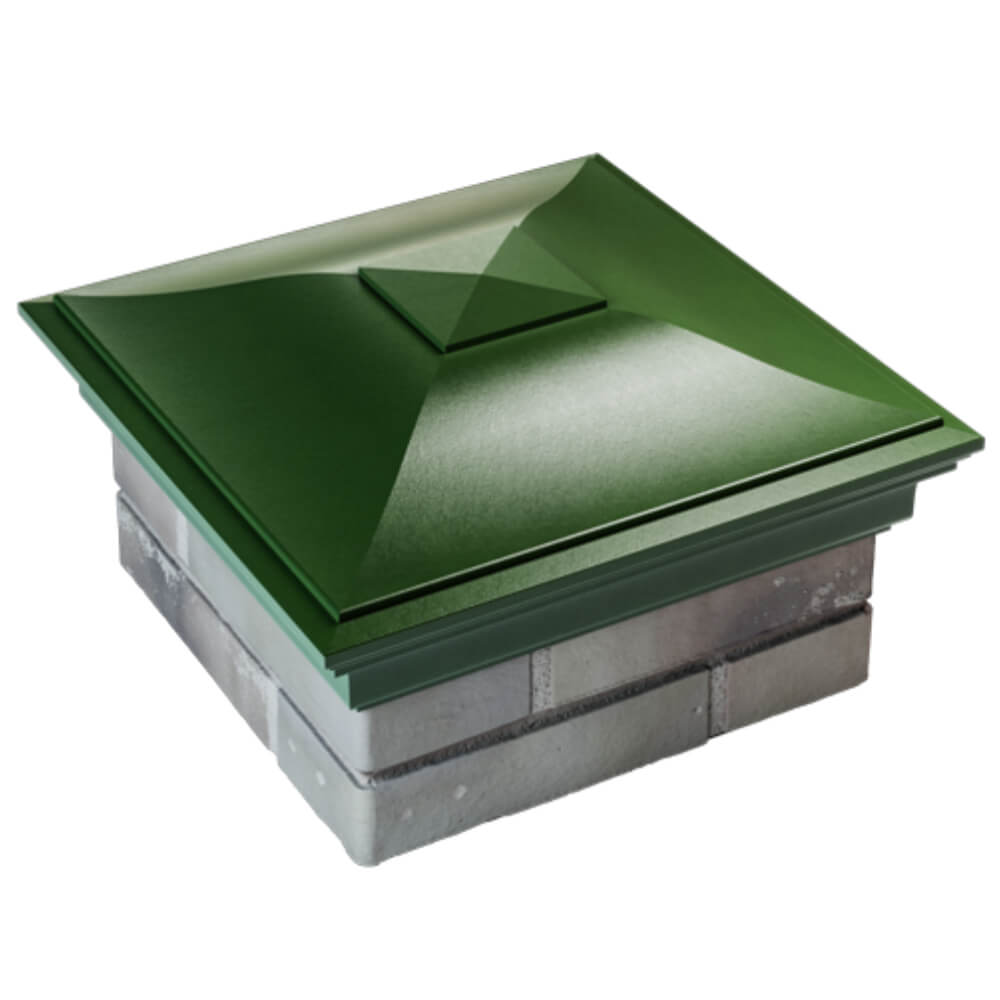 Колпак Zking Монблан Зеленый на столб 1.5х1.5 кирпича (385х385мм) в Усть-Катаве фото