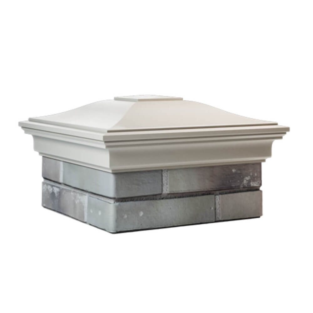 Колпак Zking Монблан Бежевый на столб 1.5х1.5 еврокирпича 0.7НФ (355х355мм) в Усть-Катаве фото