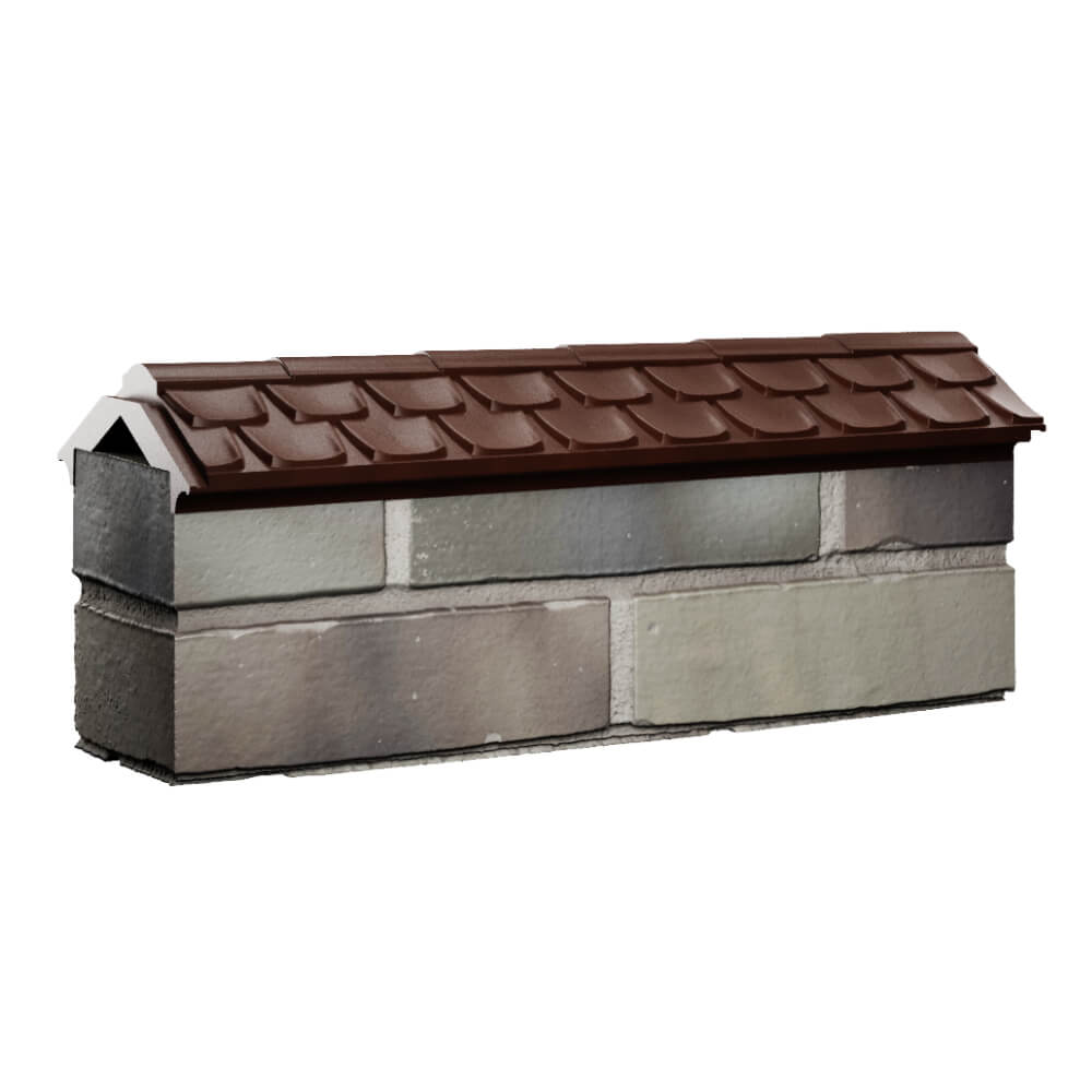 Парапет Zking Эльбрус Коричневый с посадкой на 0.5 кирпича (130мм) Усть-Катав фото