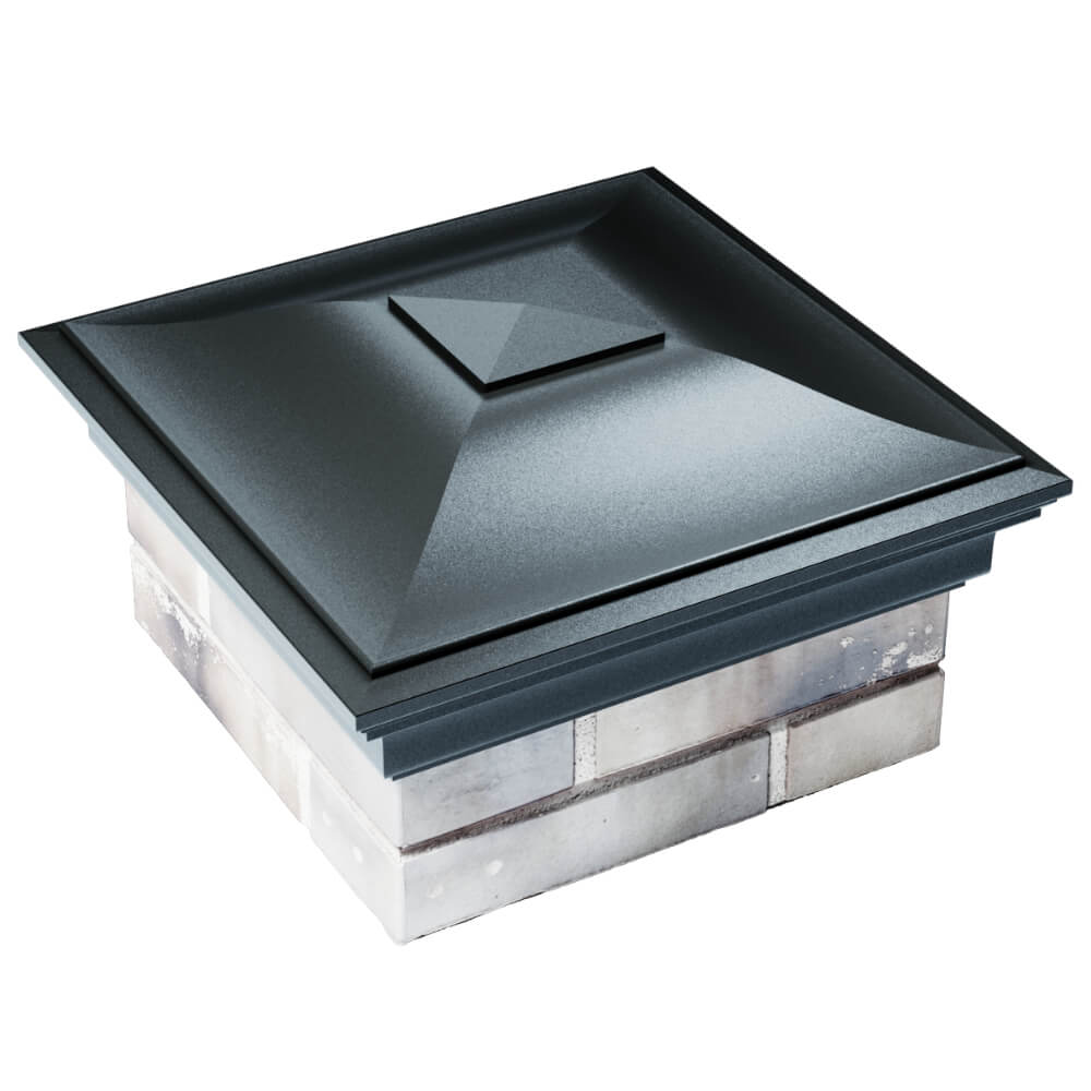 Колпак Zking Монблан Черный на столб 1.5х1.5 кирпича (385х385мм) в Усть-Катаве фото