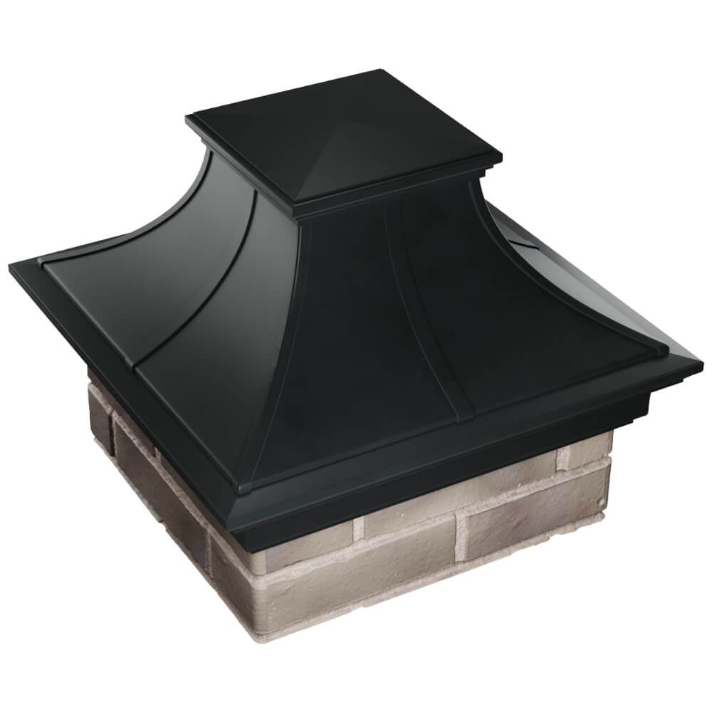 Колпак Zking Монблан Премиум Черный на столб 1.5х1.5 кирпича (385х385мм) в Усть-Катаве фото