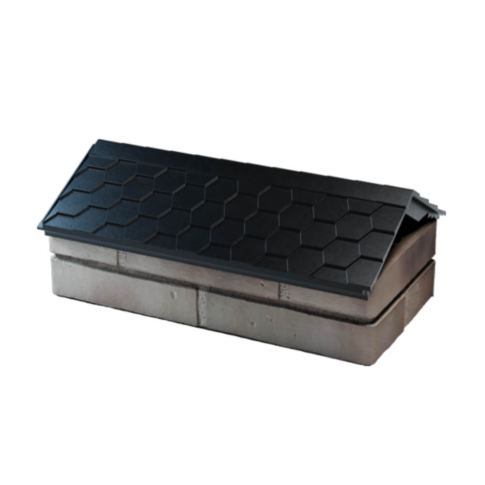 Парапет Zking Эверест Черный с посадкой на 1 кирпич (200/225/255мм) в Усть-Катаве фото