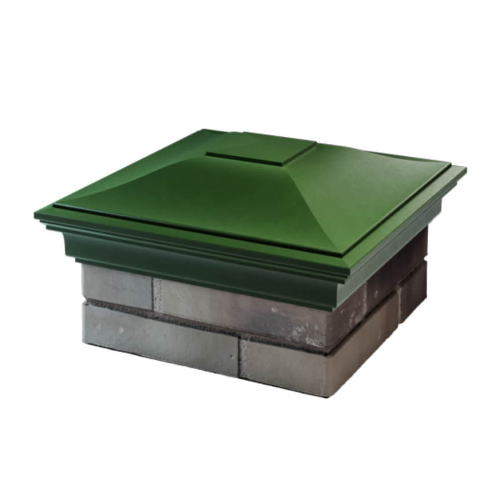 Колпак Zking Монблан Зеленый на столб 1.5х1.5 еврокирпича 0.7НФ (355х355мм) в Усть-Катаве фото