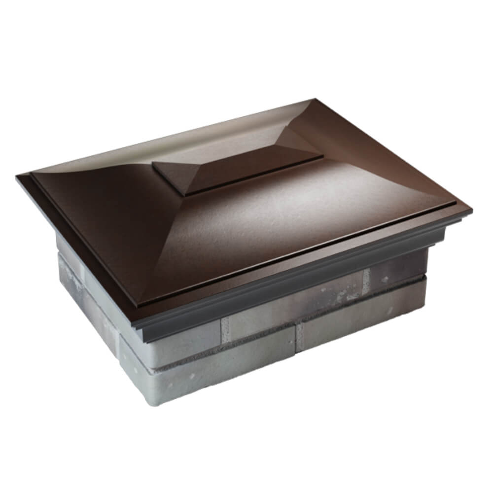 Колпак Zking Монблан Коричневый на столб 2х1.5 кирпича (515х385мм) Усть-Катав фото