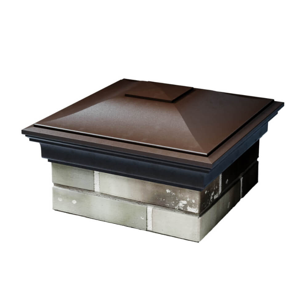 Колпак Zking Монблан Коричневый на столб 1.5х1.5 еврокирпича 0.7НФ (355х355мм) в Усть-Катаве фото