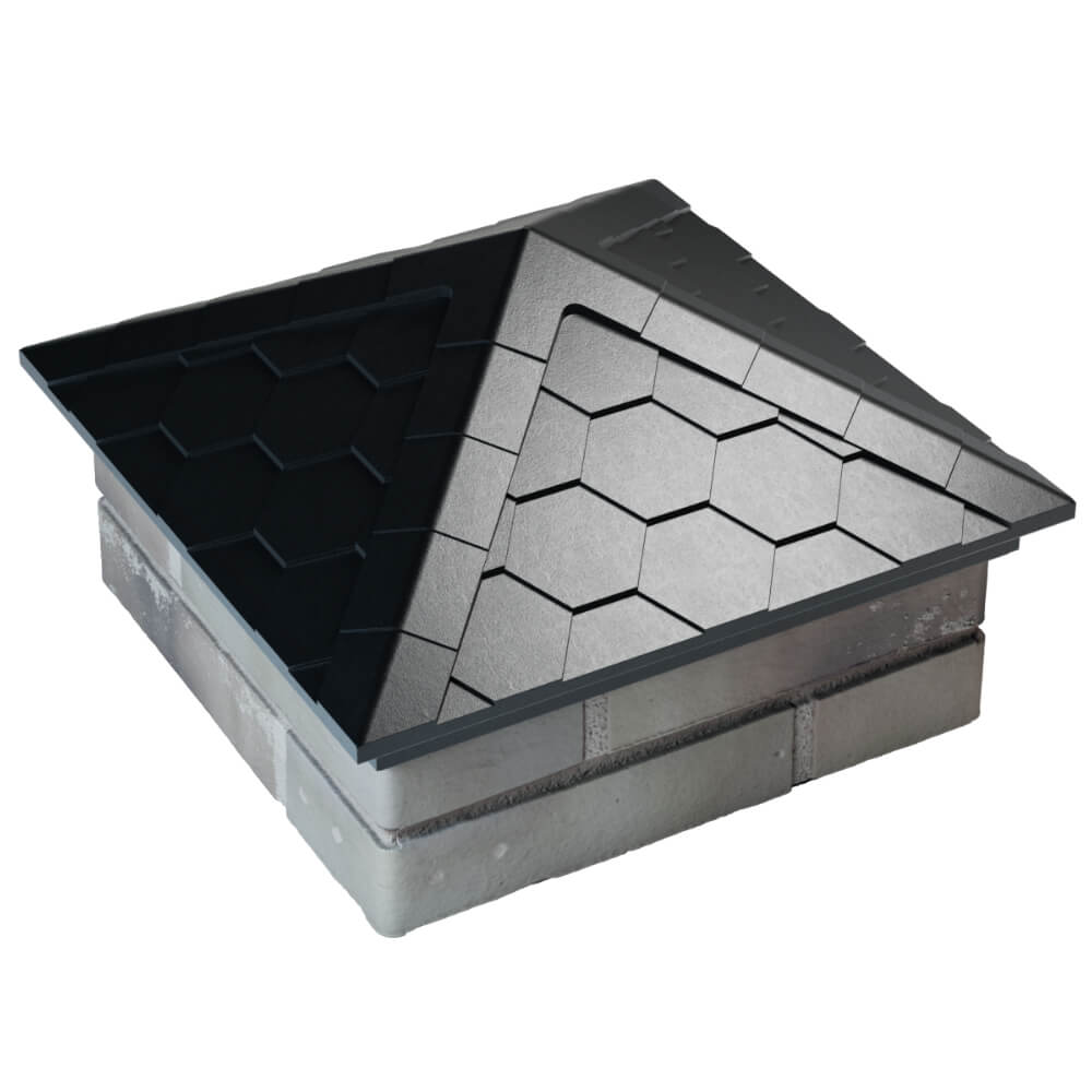 Колпак Zking Эверест Черный на столб 1.5х1.5 кирпича (390х390мм) в Усть-Катаве фото