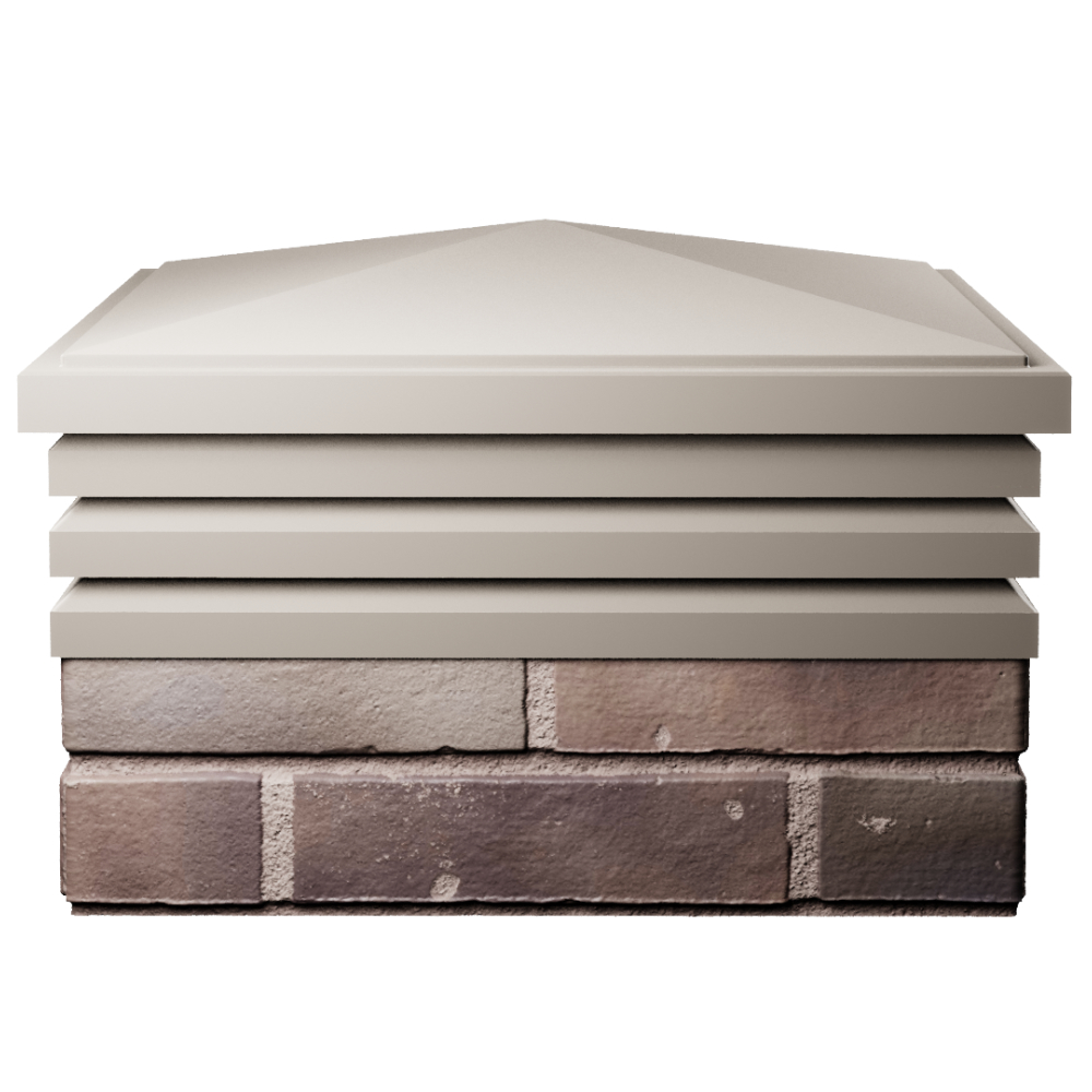 Колпак Zking Бона ХайТек Бежевый на столб 2х2 кирпича (513х513мм) Усть-Катав фото