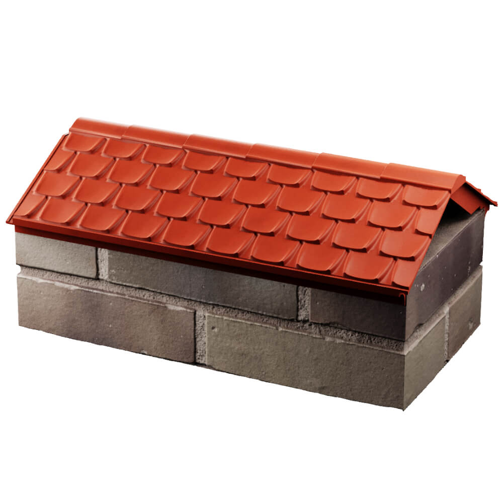 Парапет Zking Эльбрус Красный с посадкой на 1 кирпич (255мм) в Усть-Катаве фото