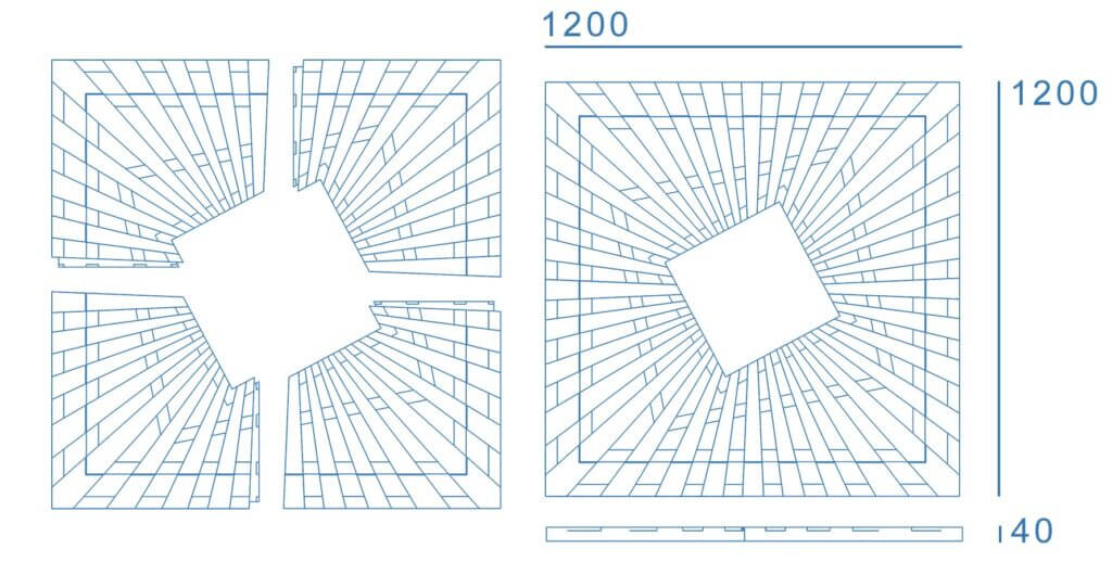 Приствольная решетка для дерева ZKING ATMOSPHERE 1.2х1.2м Черная в Усть-Катаве фото