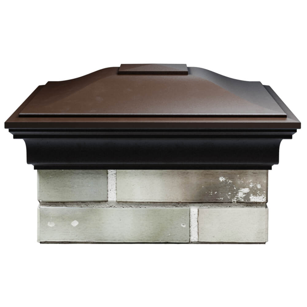 Колпак Zking Монблан Коричневый на столб 1.5х1.5 кирпича (385х385мм) Усть-Катав фото