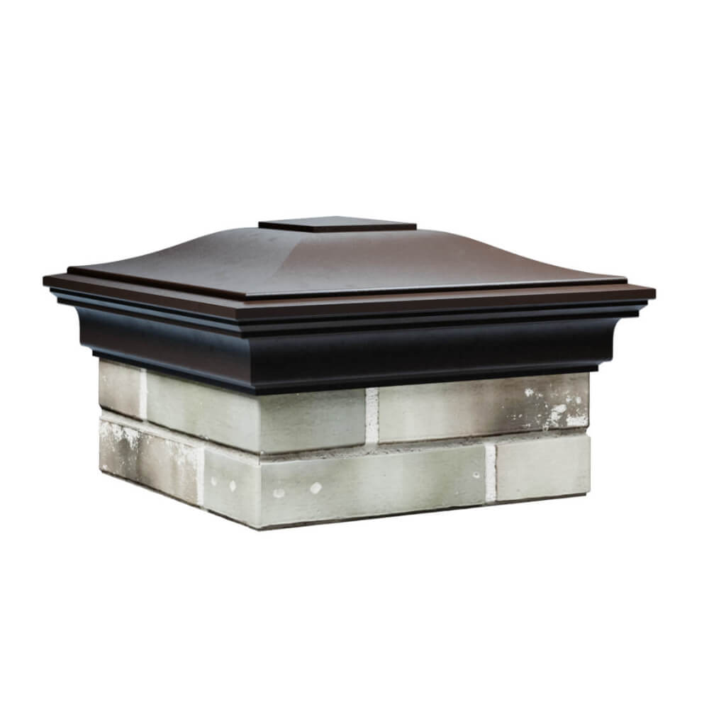 Колпак Zking Монблан Коричневый на столб 1.5х1.5 еврокирпича 0.7НФ (355х355мм) в Усть-Катаве фото