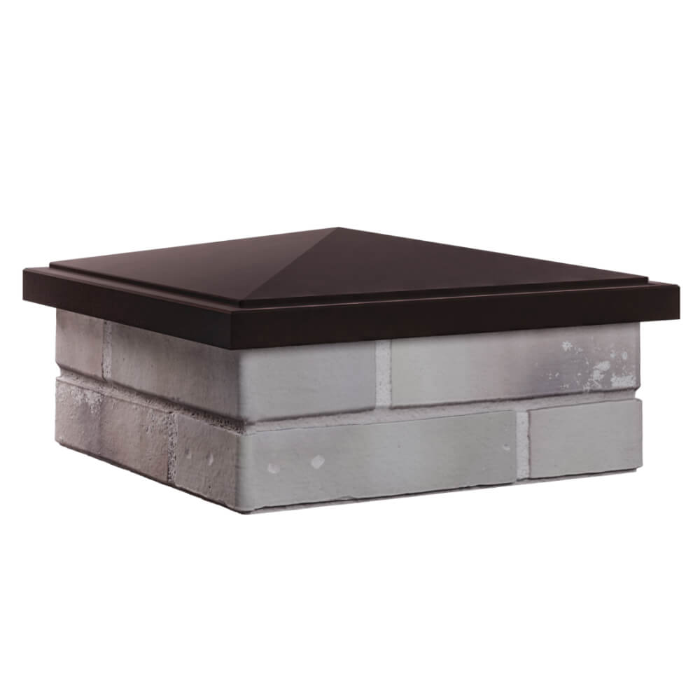 Колпак Zking БонаМоно Коричневый на столб 1.5х1.5 кирпича (385х385, 400х400мм) в Усть-Катаве фото