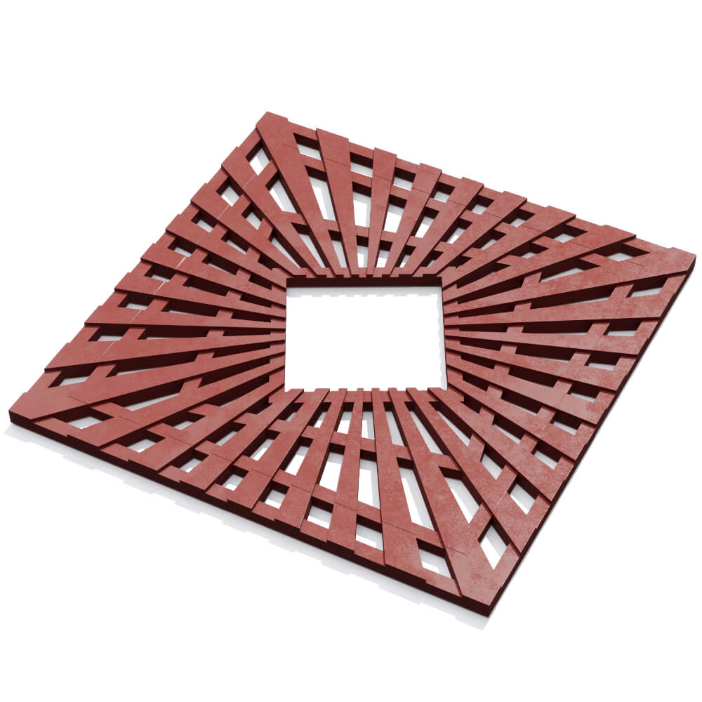 Приствольная решетка для дерева ZKING ATMOSPHERE 1.2х1.2м Красная в Усть-Катаве фото