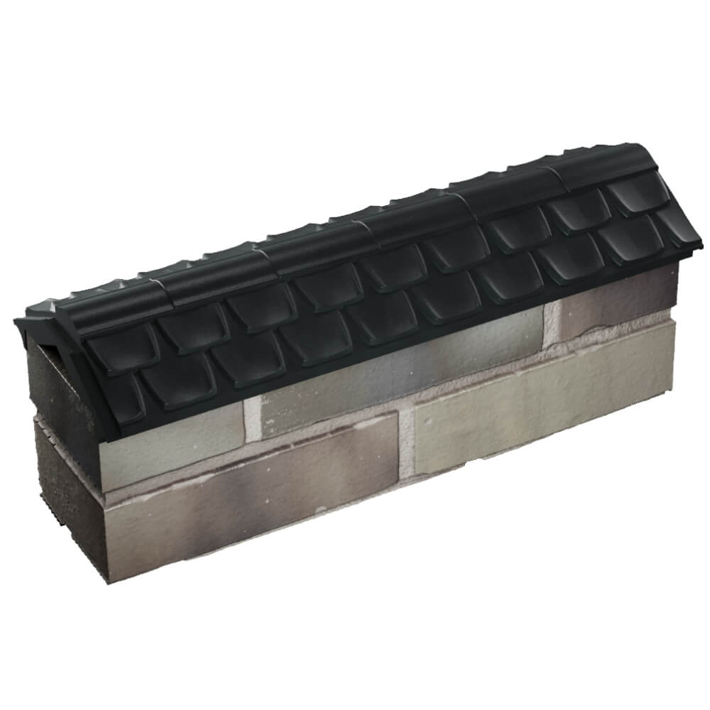 Парапет Zking Эльбрус Черный с посадкой на 0.5 кирпича (130мм) в Усть-Катаве фото