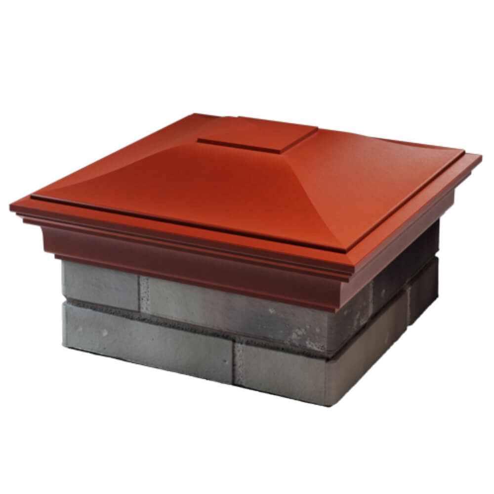 Колпак Zking Монблан Красный на столб 1.5х1.5 кирпича (385х385мм) в Усть-Катаве фото