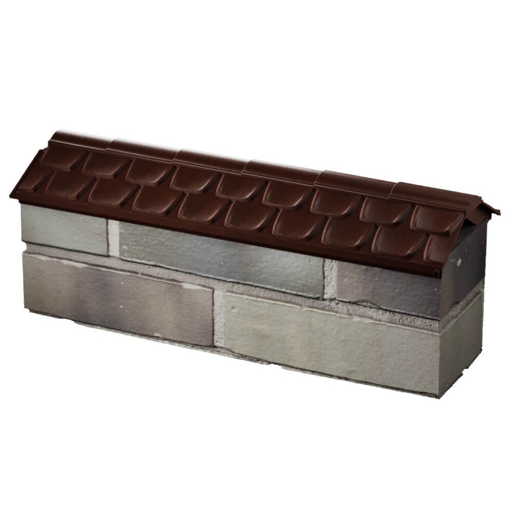 Парапет Zking Эльбрус Коричневый с посадкой на 0.5 кирпича (130мм) в Усть-Катаве фото