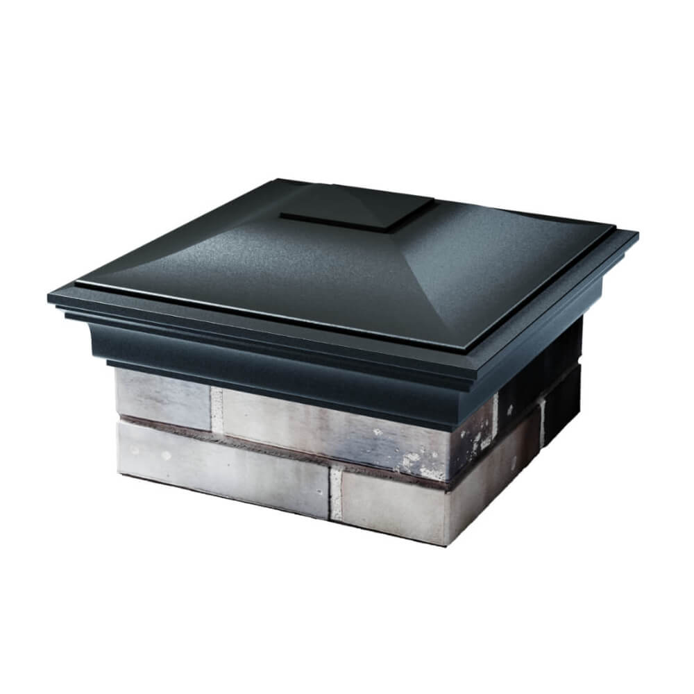 Колпак Zking Монблан Черный на столб 1.5х1.5 еврокирпича 0.7НФ (355х355мм) в Усть-Катаве фото