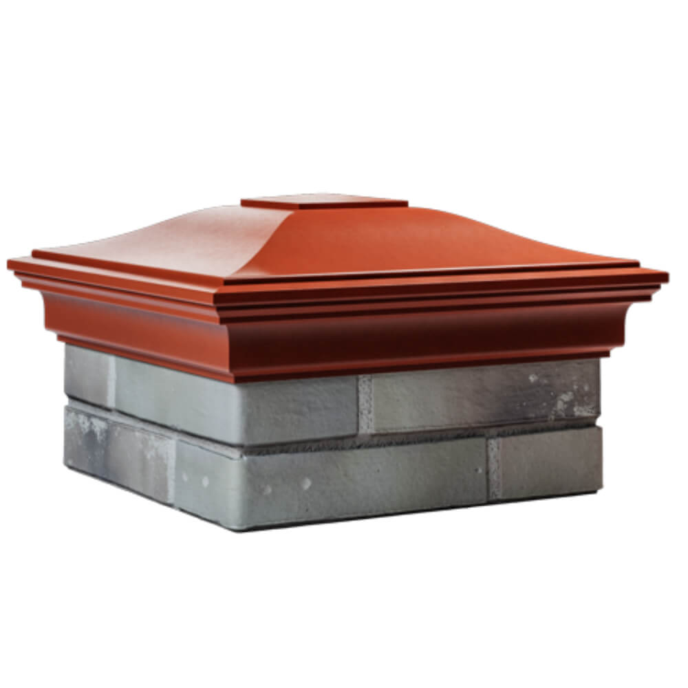 Колпак Zking Монблан Красный на столб 1.5х1.5 кирпича (385х385мм) в Усть-Катаве фото