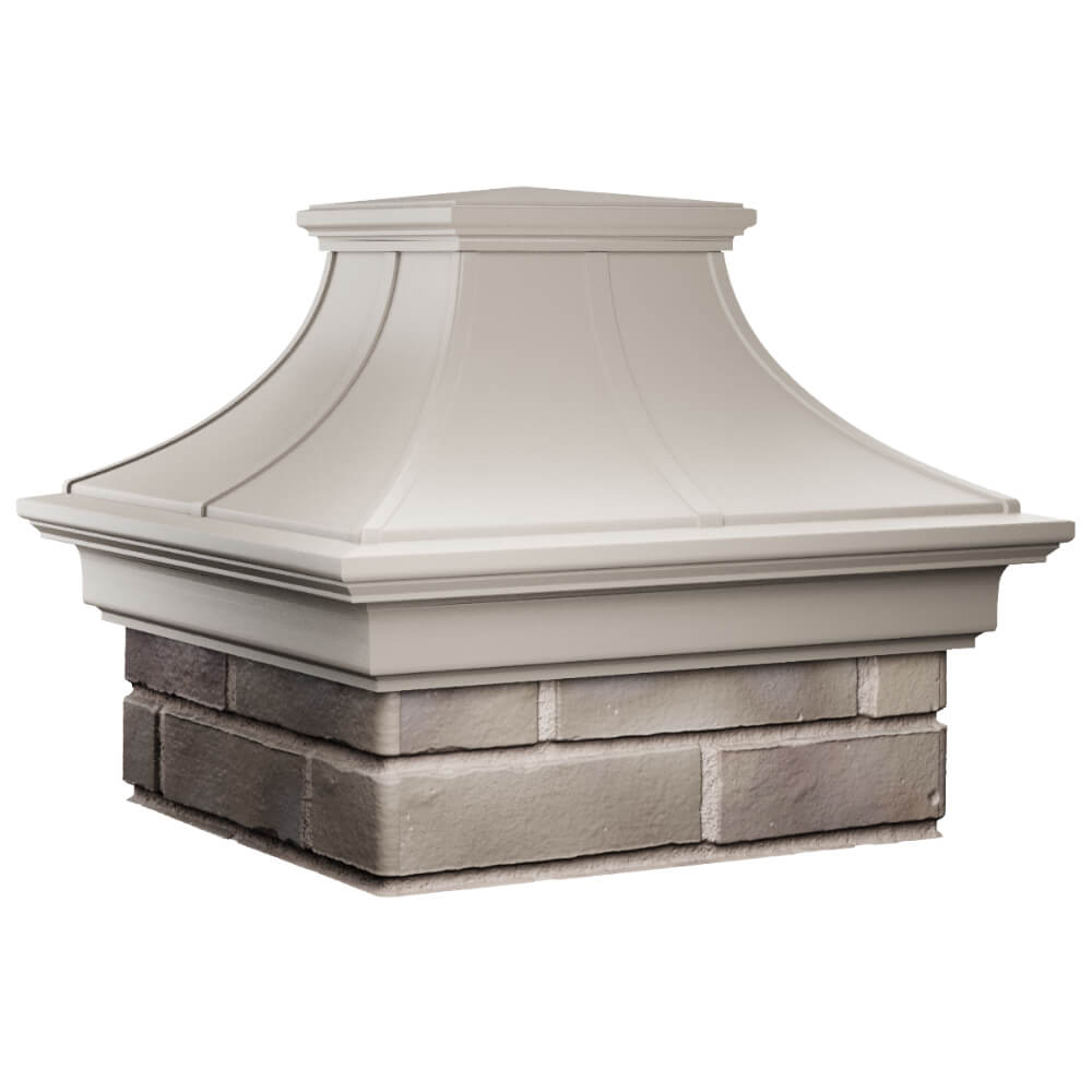 Колпак Zking Монблан Премиум Бежевый на столб 1.5х1.5 кирпича (385х385мм) в Усть-Катаве фото