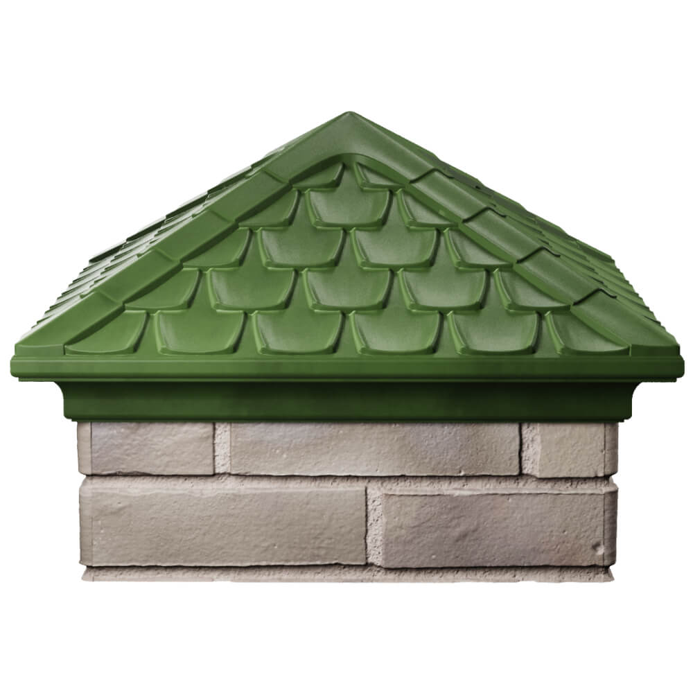 Колпак Zking Эльбрус Зеленый на столб 1.5х1.5 кирпича (385х385мм) Усть-Катав фото