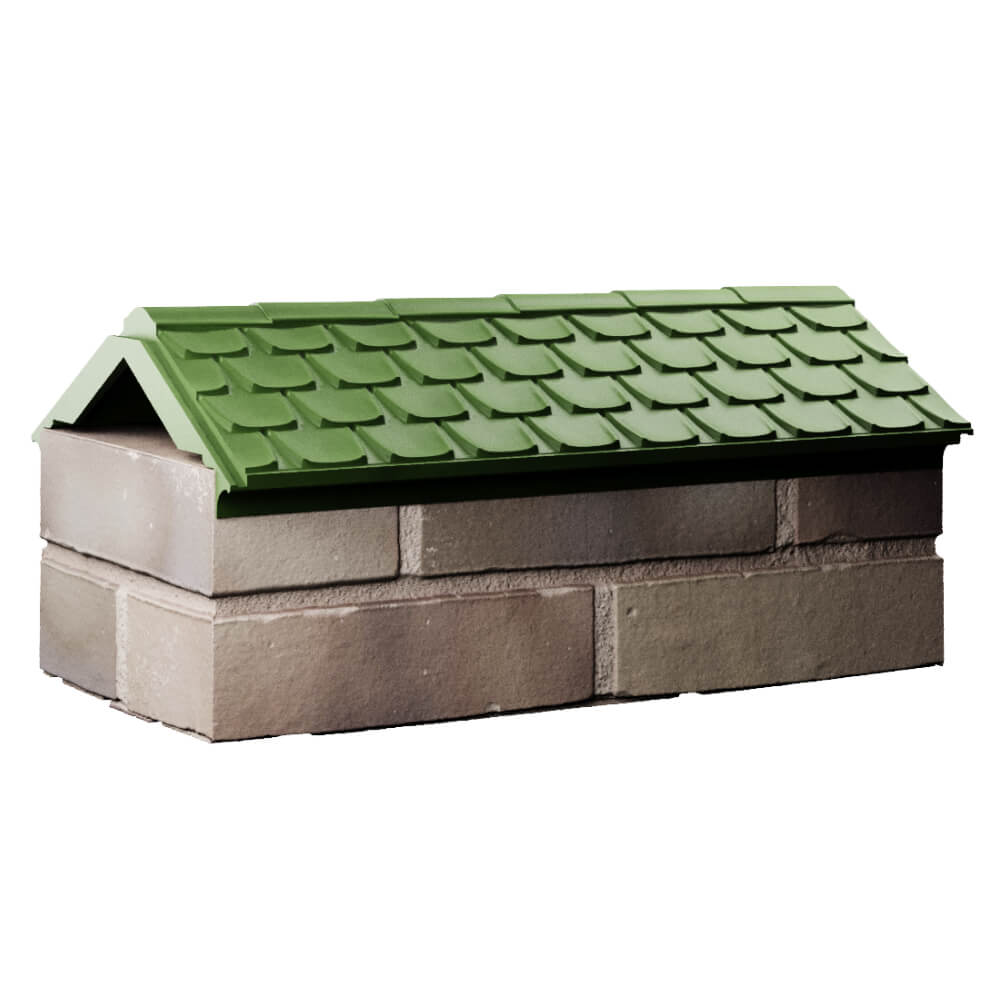 Парапет Zking Эльбрус Зеленый с посадкой на 1 кирпич (255мм) Усть-Катав фото